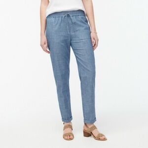 J. Crew Light Blue Chambray Drawstring Pants